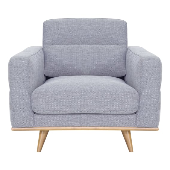 Astrid Armchair in Talent Silver / Clear Leg