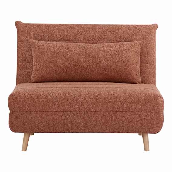 Astra 1 Seater Sofa Bed in Mars Rust