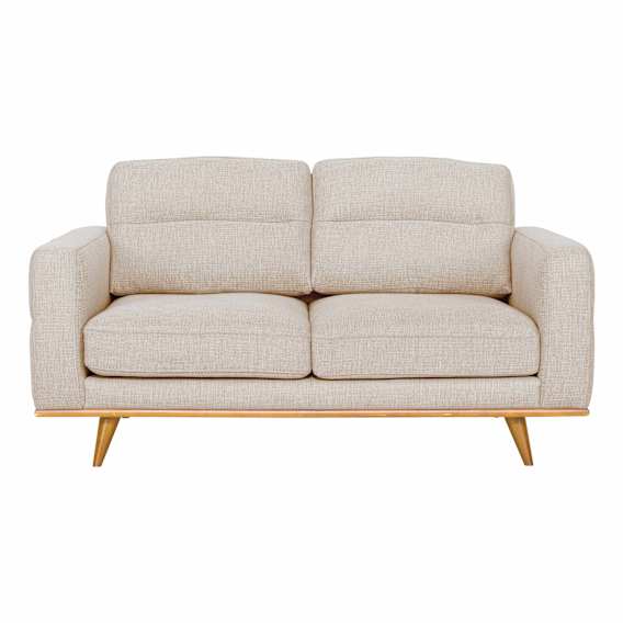 Astrid 2 Seater Sofa in Talent Sand / Clear Leg