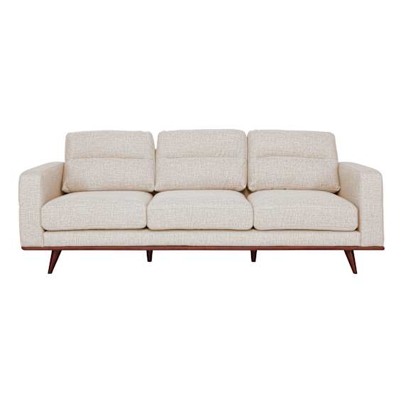 Astrid 3 Seater Sofa in Talent Sand / Brown Leg
