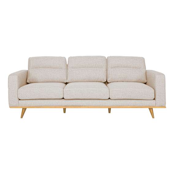 Astrid 3 Seater Sofa in Talent Sand / Clear Leg