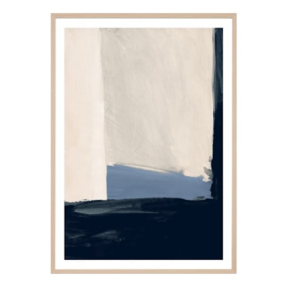 Atlanta Blue Design 1 Framed Print in 45 x 62cm