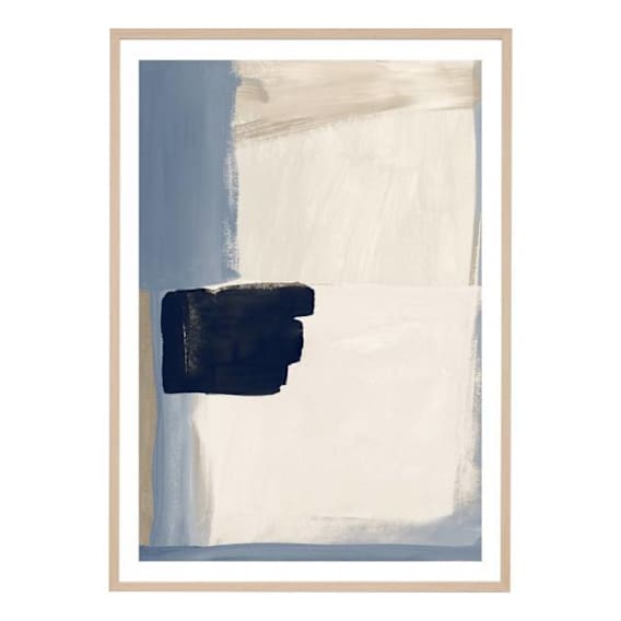 Atlanta Blue Design 2 Framed Print in 33 x 45cm