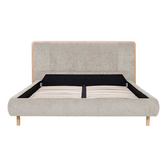 Aubrey King Bed Frame in Lila Beige / Oak