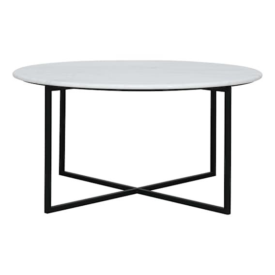 Ava Coffee Table 80cm in White Marble