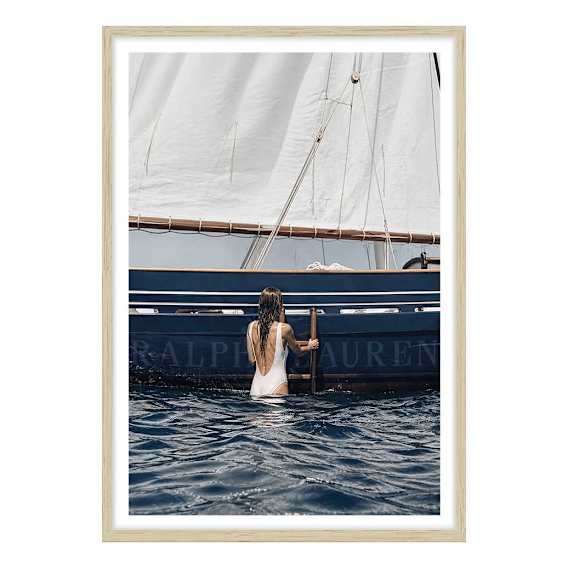 Azure Regatta Framed Print in 118 x 165cm Natural