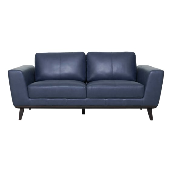 Brosa 2.5 Seater Sofa in Jersey Leather Blue