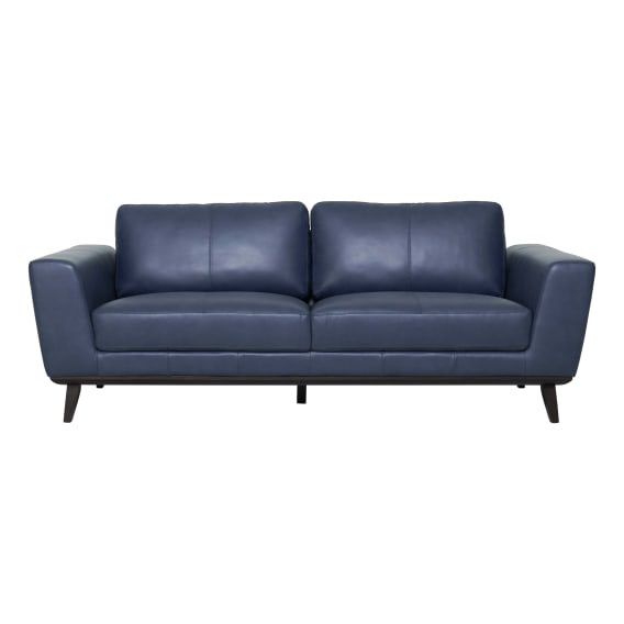 Brosa 3 Seater Sofa in Jersey Leather Blue