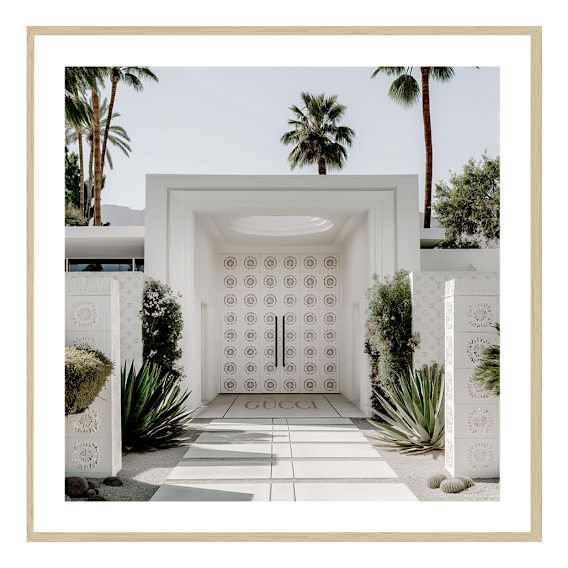 Bambu Doors Framed Print in 103 x 103cm