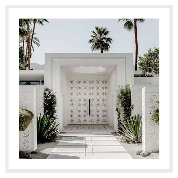 Bambu Doors Framed Print in 118 x 118cm