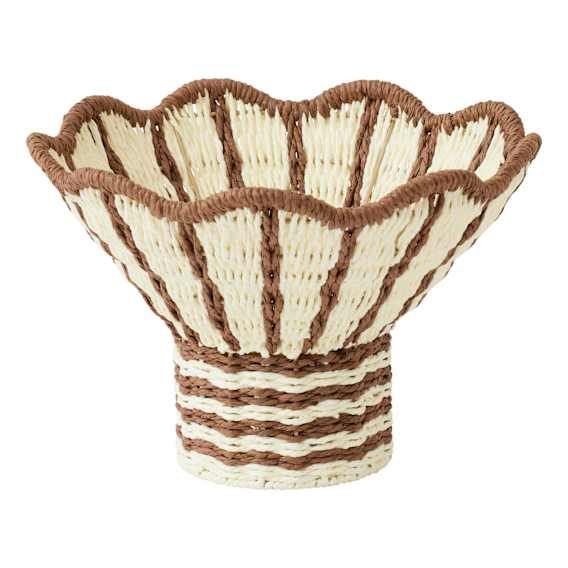 Bastia Centrepiece 36x26cm in White / Brown