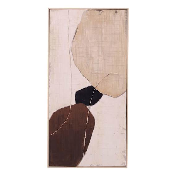 Balanced Curves Design 2 Box Framed Canvas in 70 x 140cm