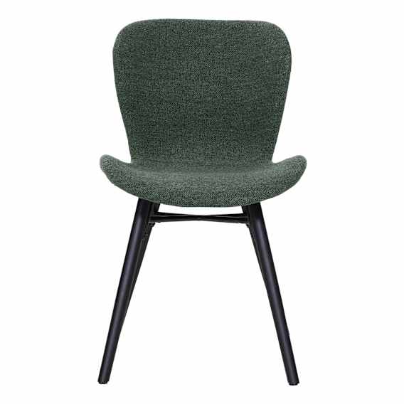Batilda Dining Chair in Monza Green / Black Leg
