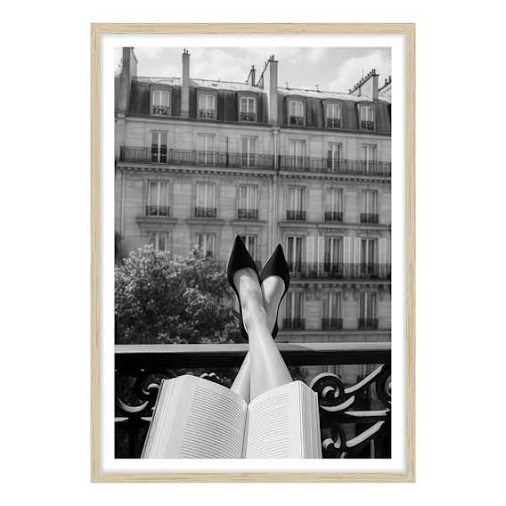 Balcony Parisian Framed Print in 84 x 118cm