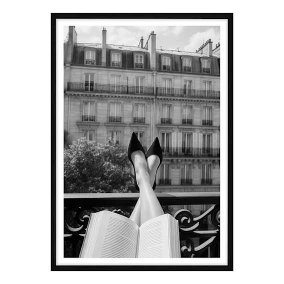 Balcony Parisian Framed Print in 95 x 133cm