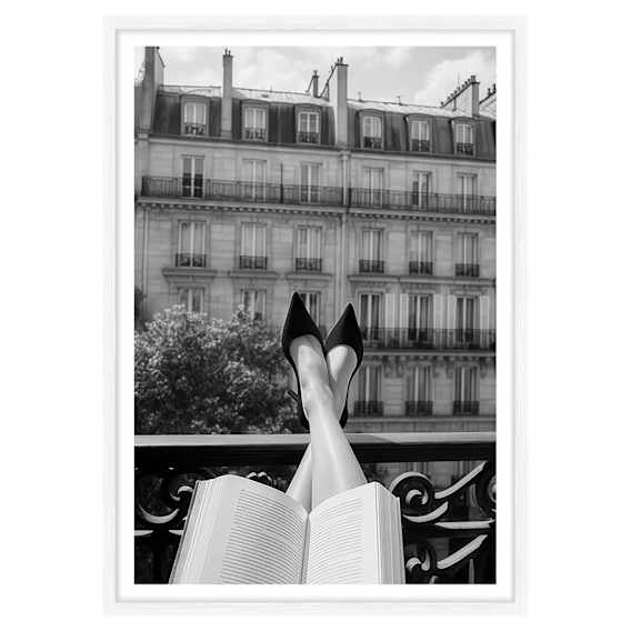 Balcony Parisian Framed Print in 84 x 118cm