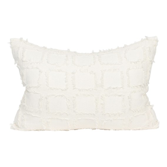 Bedu Feather Fill Cushion 60x40cm in White