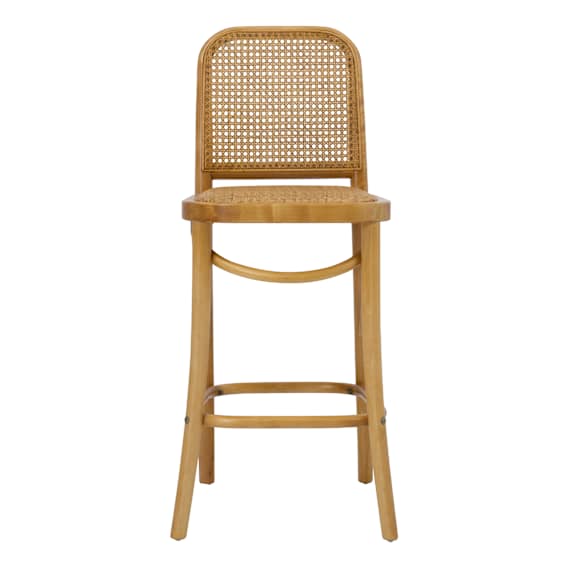 Belmont Bar Chair in Birch Clear / Rattan