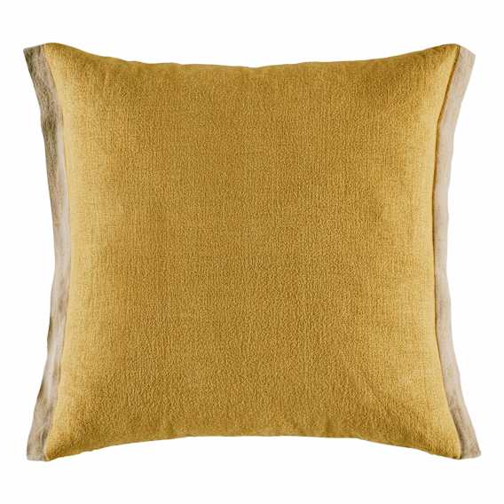 Belrose Feather Fill Cushion 50x50cm in Mustard