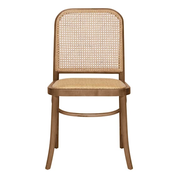 Belmont Dining Chair in Oak Brown / Rattan