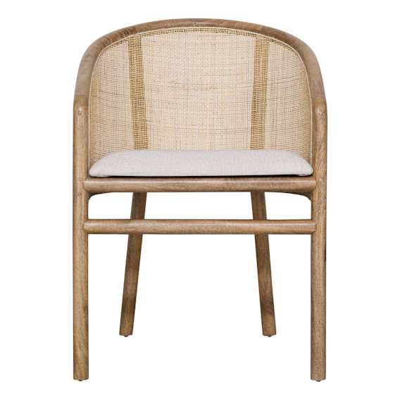Belize Dining Chair in Mangowood Havana Stain / Rattan