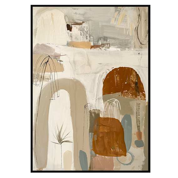 Beach Sorella Box Framed Canvas in 61 x 84cm Black