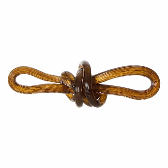 Billie Knot Sculpture 30x8cm in Deep Brown