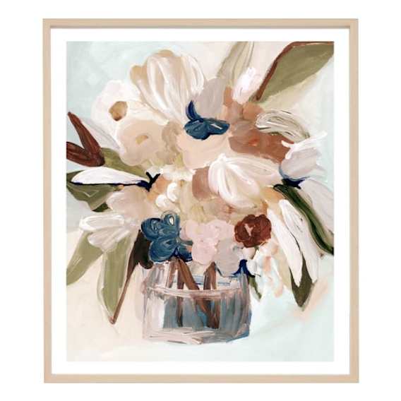 Bouquet Muse Dark Framed Print in 72 x 85cm