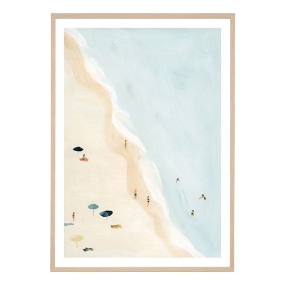 Bondi Beachgoers Framed Print in 100 x 140cm