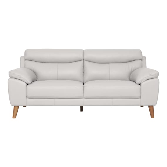 Bronco 3 Seater Sofa in Leather Pure White