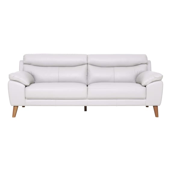 Bronco 3.5 Seater Sofa in Leather Pure White