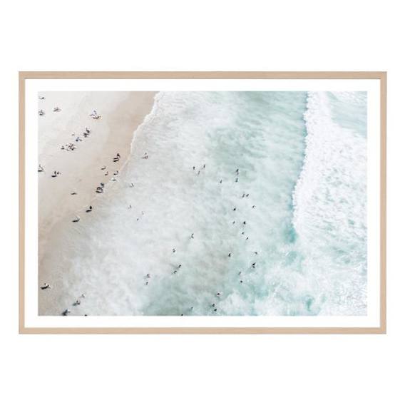 Burleigh Waves Framed Print in 122 x 87cm