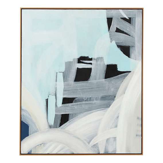 Byron Blue 2 Box Framed Canvas in 104 x 124cm