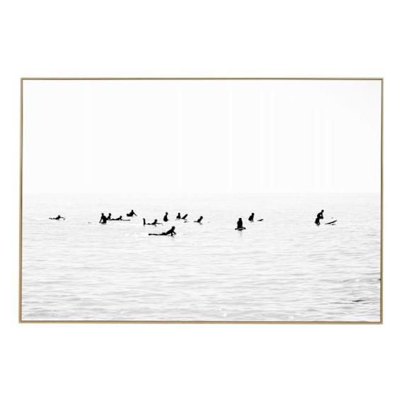 Byron Surfers Box Framed Canvas in 152 x 102cm