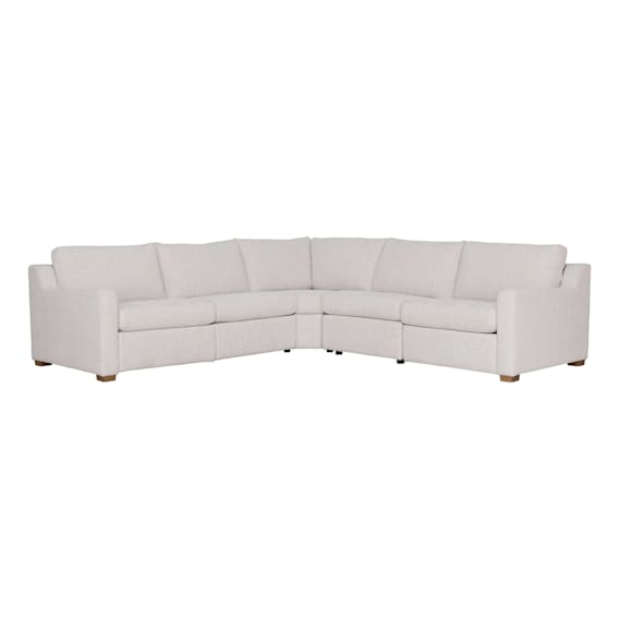 Angelo 5 Seater Modular Recliner Sofa in Paddington Marshmallow