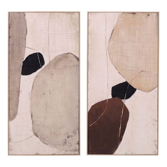 Balanced Curves Box Framed Canvas Set of 2