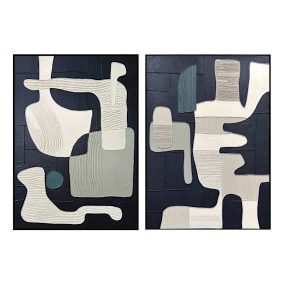 Bold Imprints Box Framed Canvas Set of 2 in 103 x 143cm