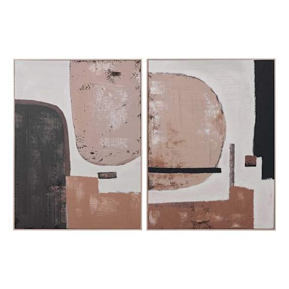Chocolate Rocks Box Framed Canvas Set of 2 in 90 x 120cm