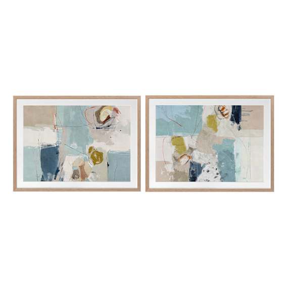 Chalk & Citrus Set of 2 Landscape Framed Print in 142 x 106cm