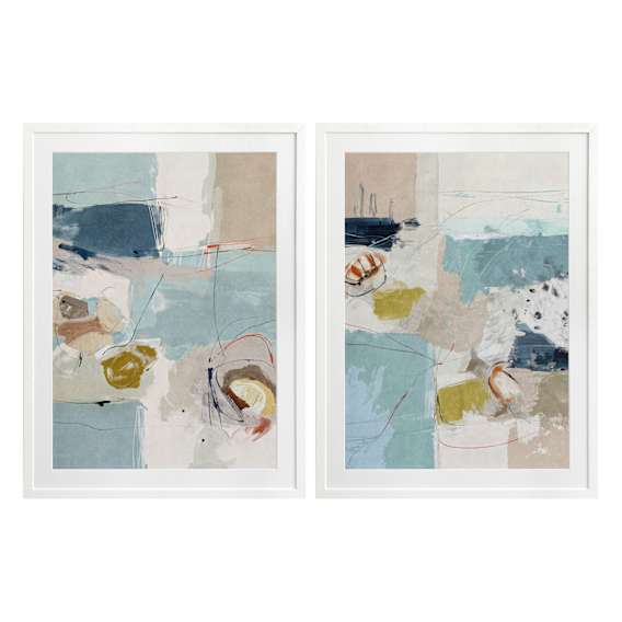 Chalk & Citrus Set of 2 Portrait Framed Print in 84 x 105cm