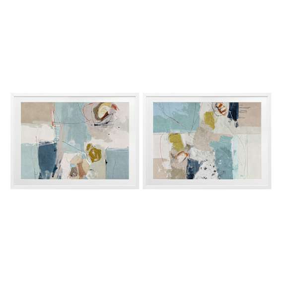 Chalk & Citrus Set of 2 Landscape Framed Print in 84 x 68cm