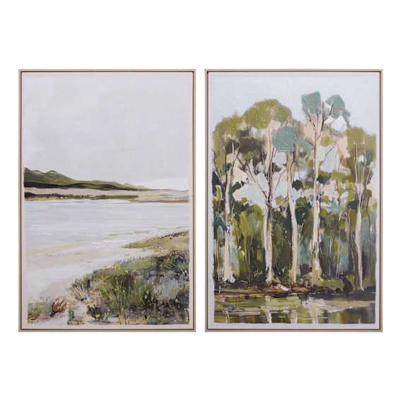 Country Escape Box Framed Canvas Set of 2 in 83 x 123cm