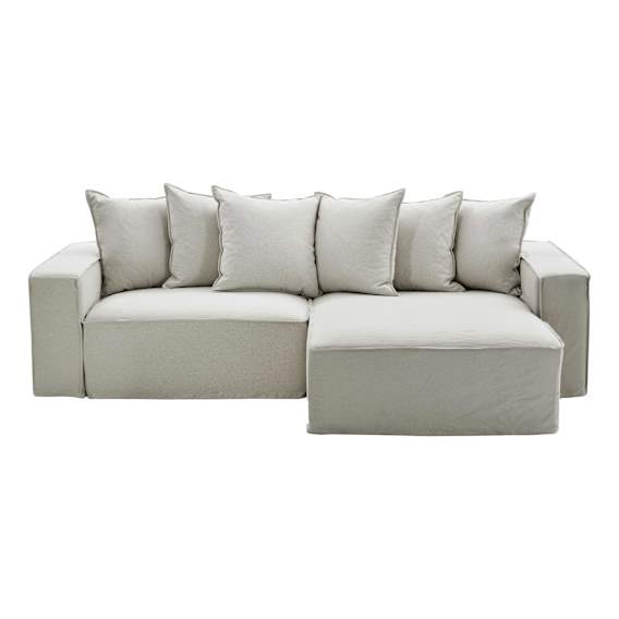 Ella 1.5 Seater Sofa + Chaise RHF in Lis Beige