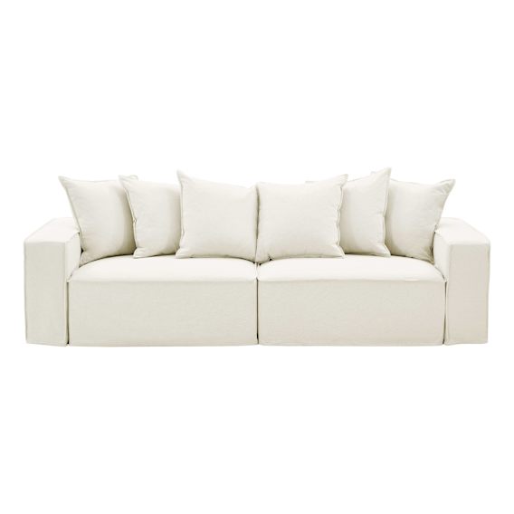 Ella 3 Seater Sofa in Lis White