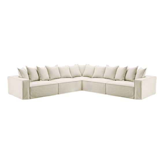 Ella 7 Seater Modular Sofa in Lis Nature
