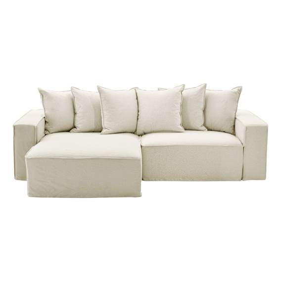 Ella 1.5 Seater Sofa + Chaise LHF in Lis Nature