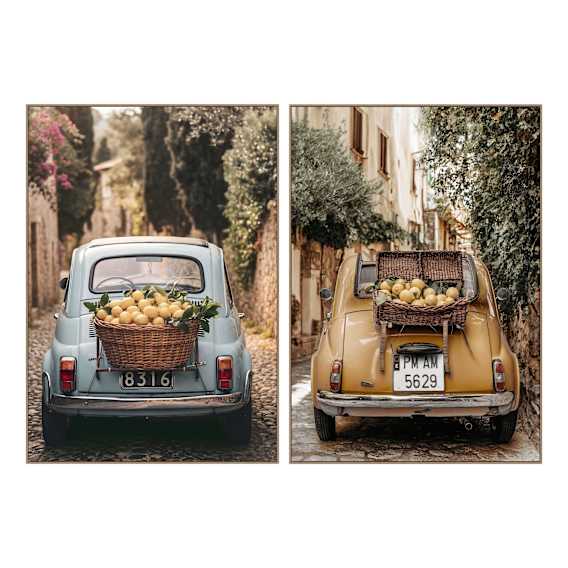 Fiat Box Framed Canvas Set of 2 in 95 x 135cm