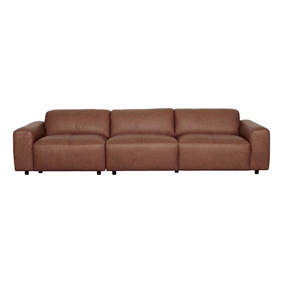 Harry 4.5 Seater Sofa in Urbane Leather Dark Brown