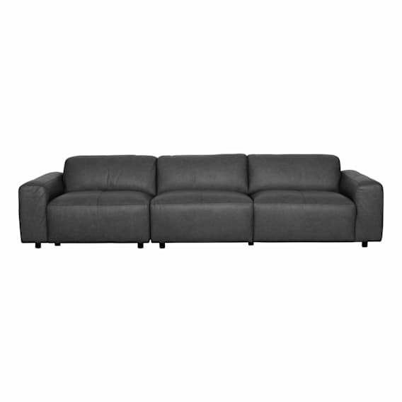 Harry 4.5 Seater Sofa in Urbane Leather Black
