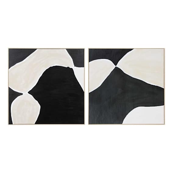 Jude Black Box Framed Canvas Set of 2 in 80 x 80cm